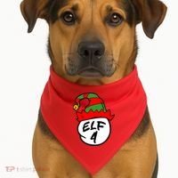 Matching Family Group Elf Hat 4 USA-Made Doggie Bandana thumb 1