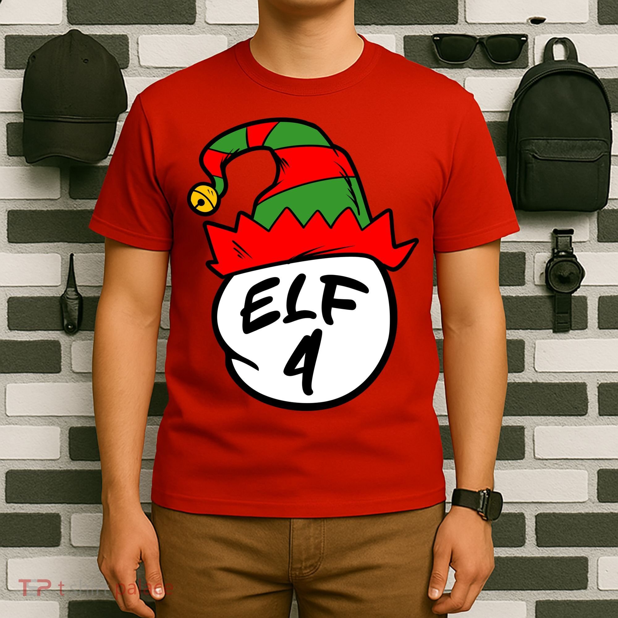 Matching Family Group Elf Hat 4 T-Shirt