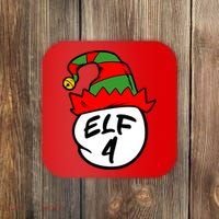Matching Family Group Elf Hat 4 Coaster thumb 0