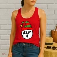 Matching Family Group Elf Hat 4 Women's Tank Top thumb 2