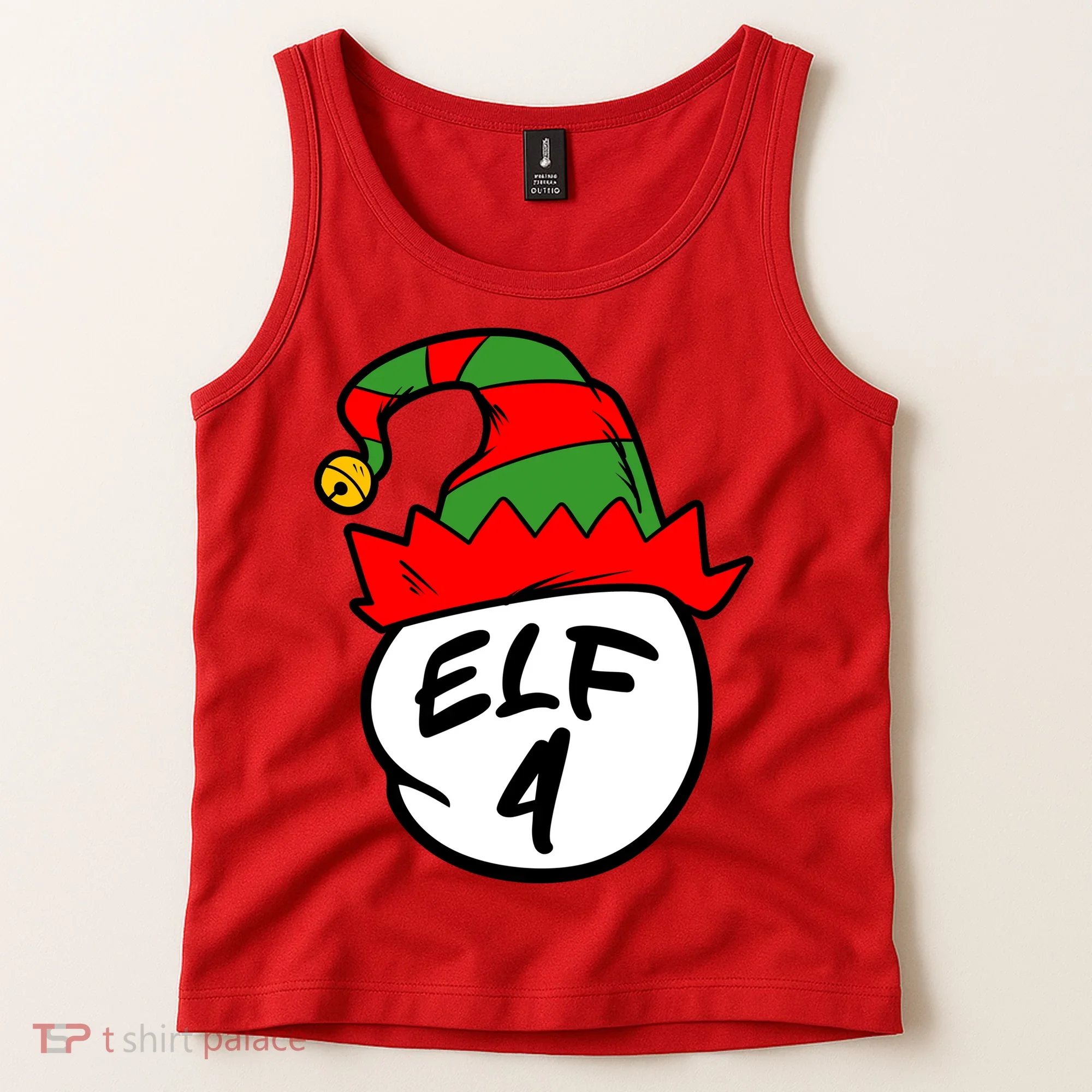 Matching Family Group Elf Hat 4 Tank Top