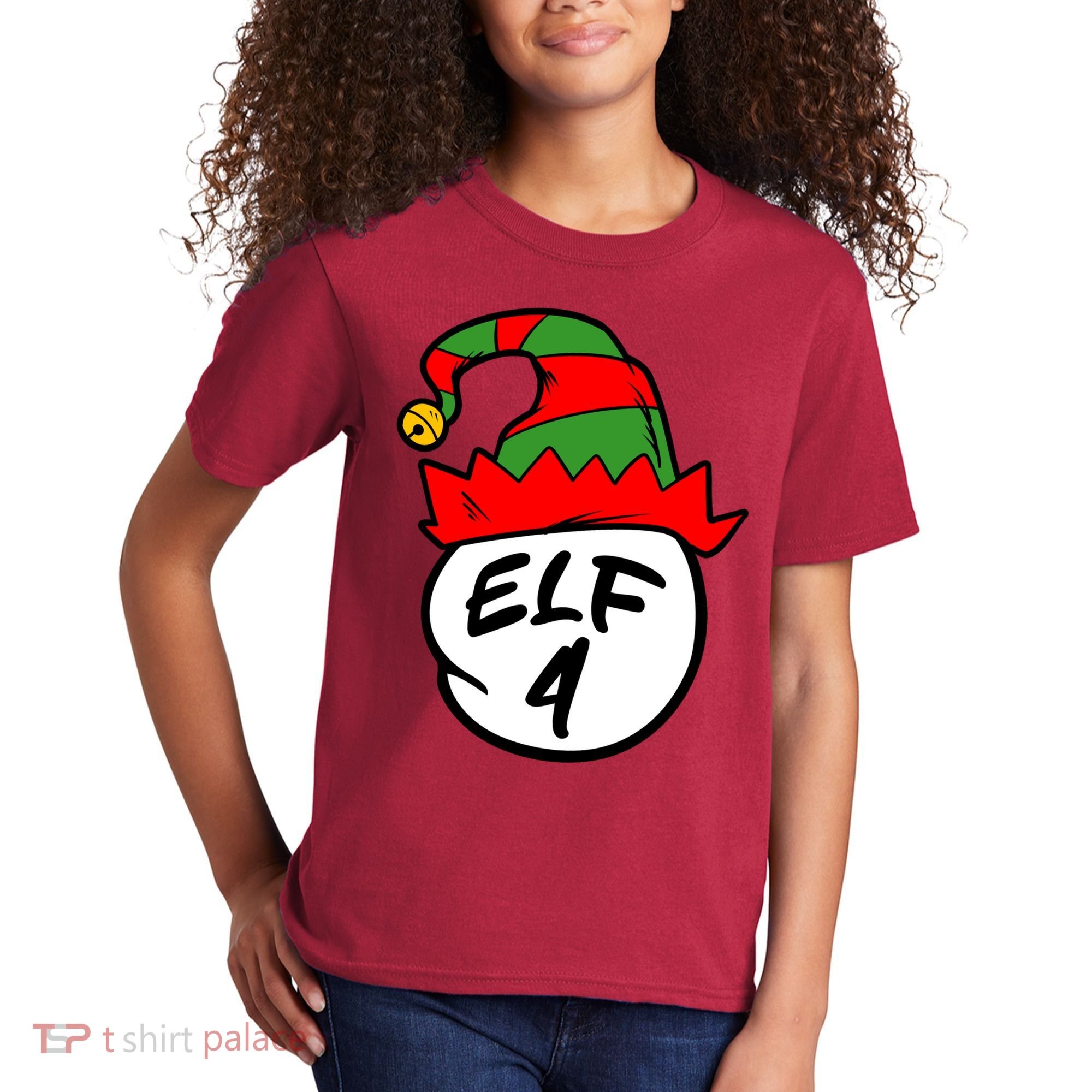 Matching Family Group Elf Hat 4 Kids T-Shirt