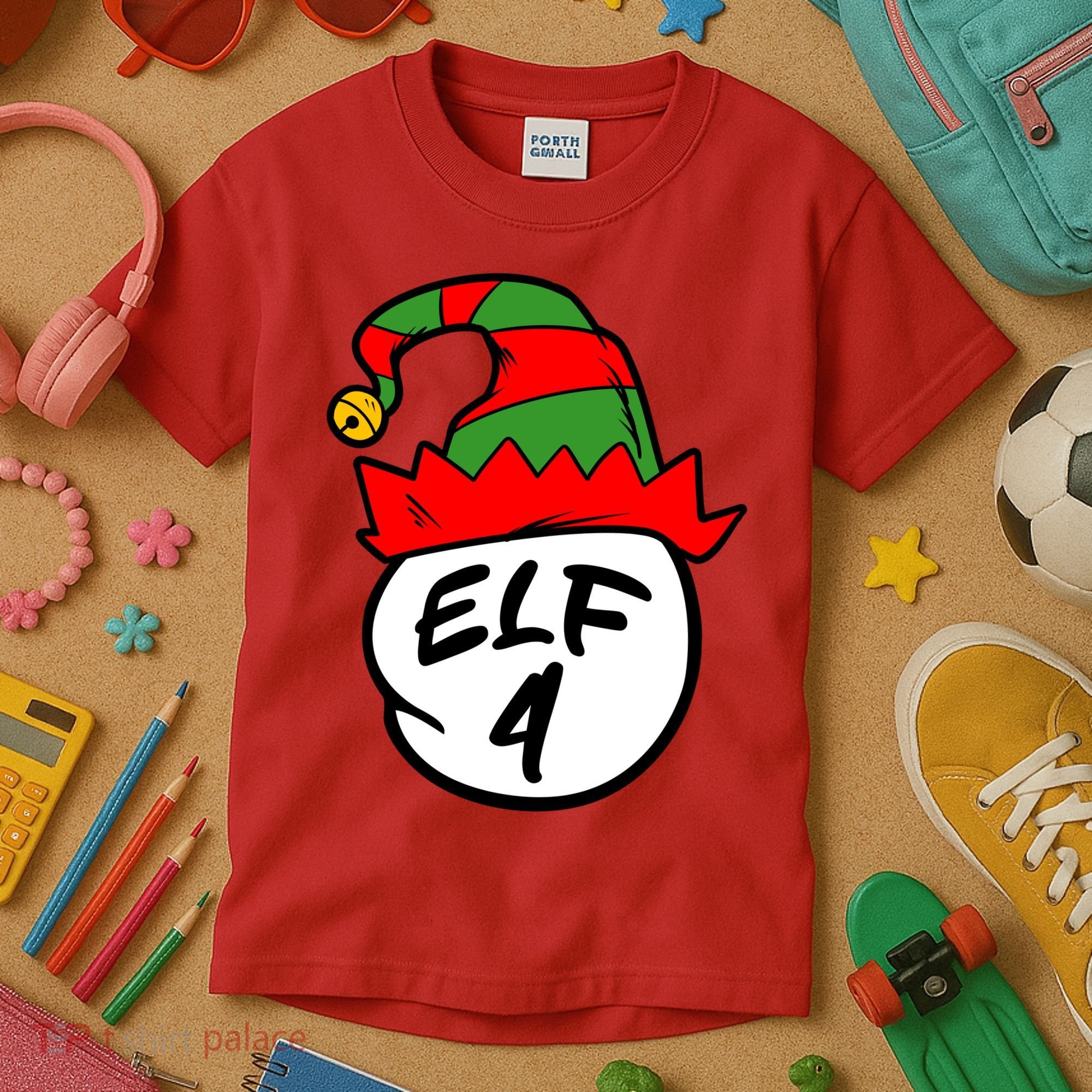 Matching Family Group Elf Hat 4 Kids T-Shirt