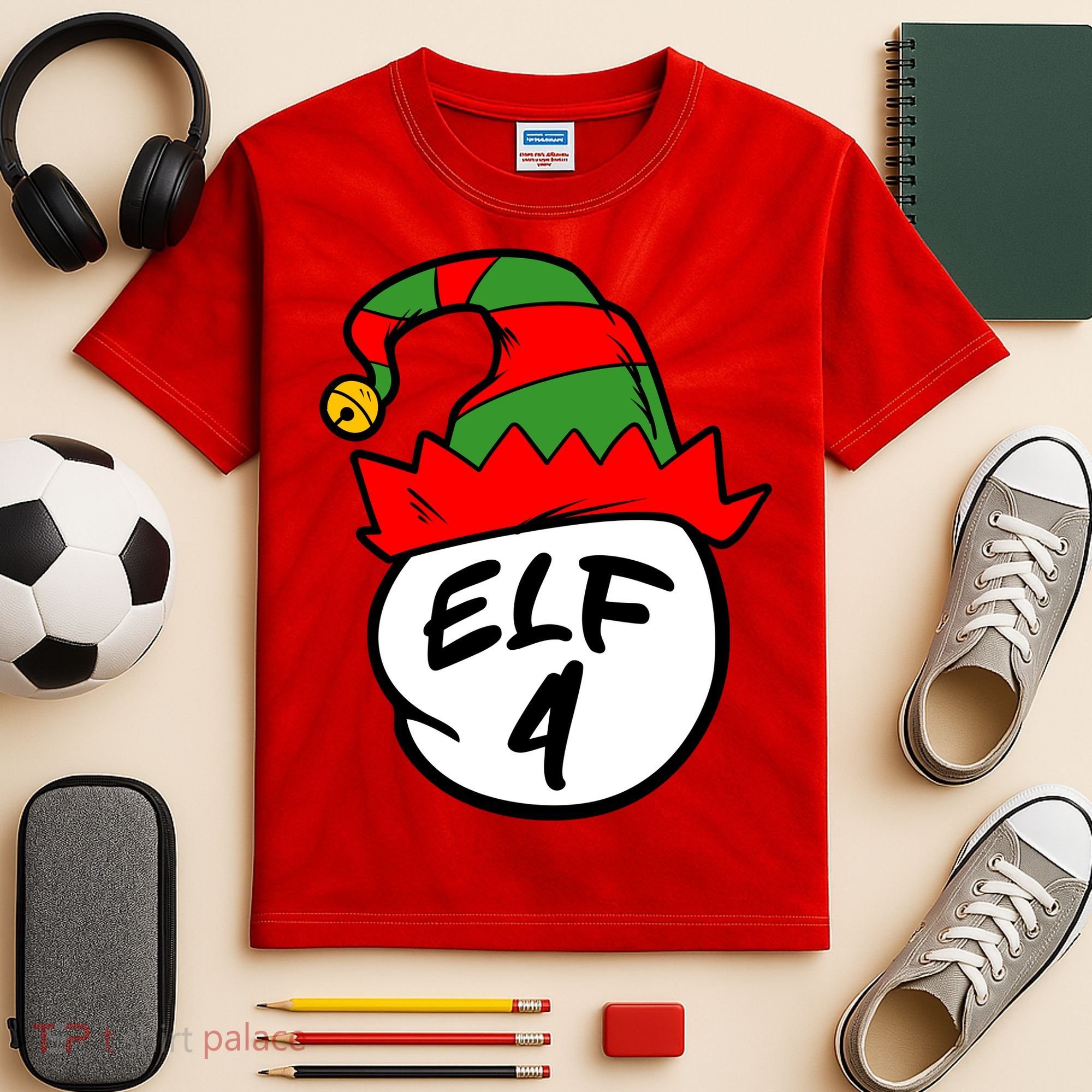 Matching Family Group Elf Hat 4 Kids Tie-Dye T-Shirt