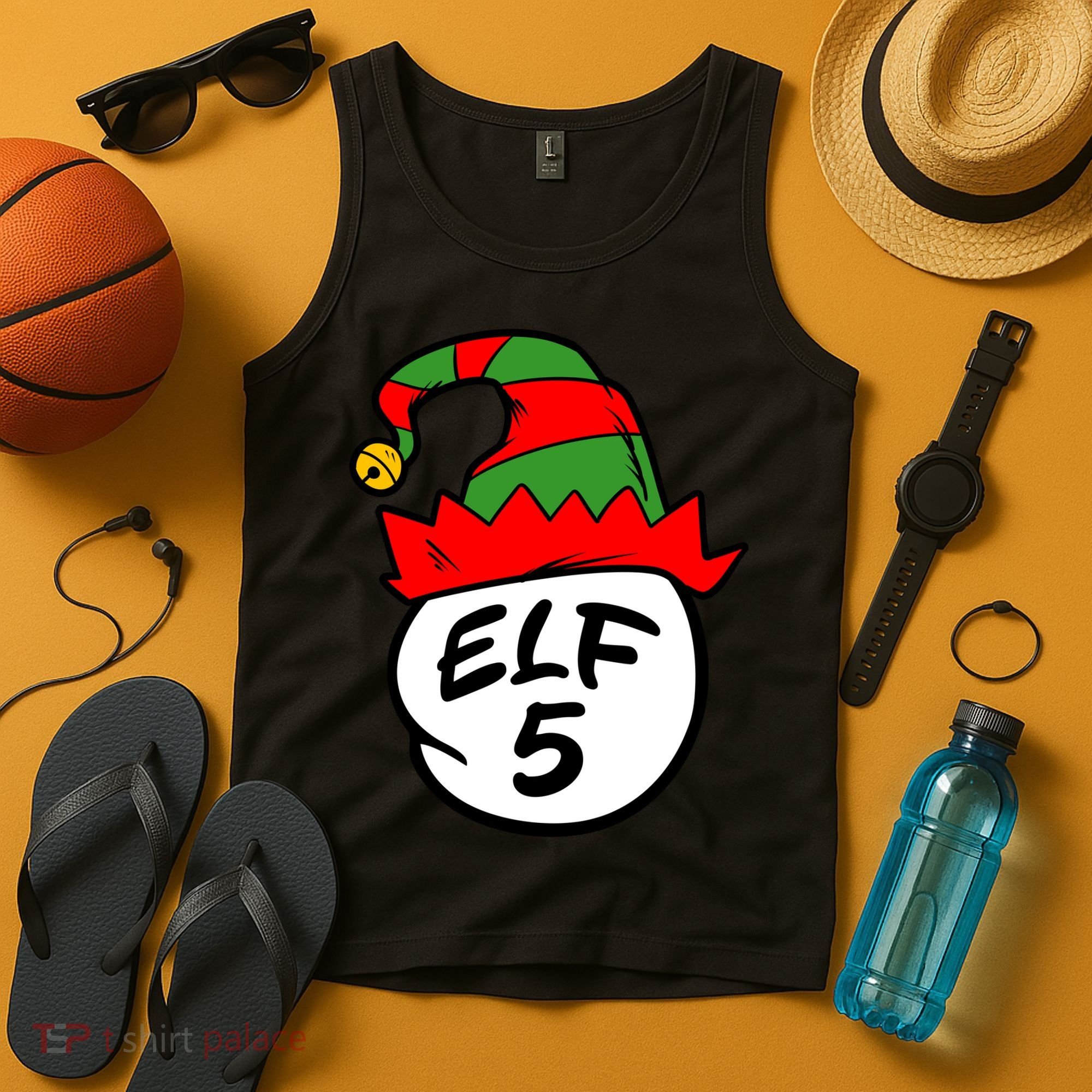Matching Family Group Elf Hat 5 Tank Top