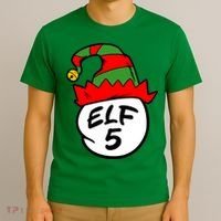 Matching Family Group Elf Hat 5 T-Shirt thumb 3