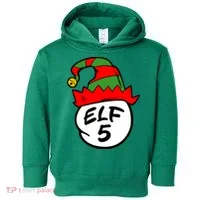 Matching Family Group Elf Hat 5 Toddler Hoodie thumb 0
