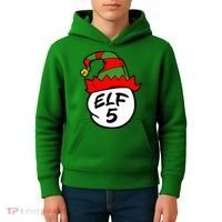 Matching Family Group Elf Hat 5 Kids Hoodie thumb 4