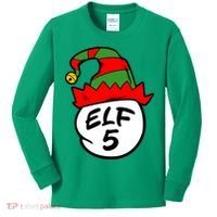 Matching Family Group Elf Hat 5 Kids Long Sleeve Shirt thumb 0