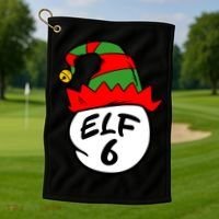 Matching Family Group Elf Hat 6 Golf Towel thumb 1