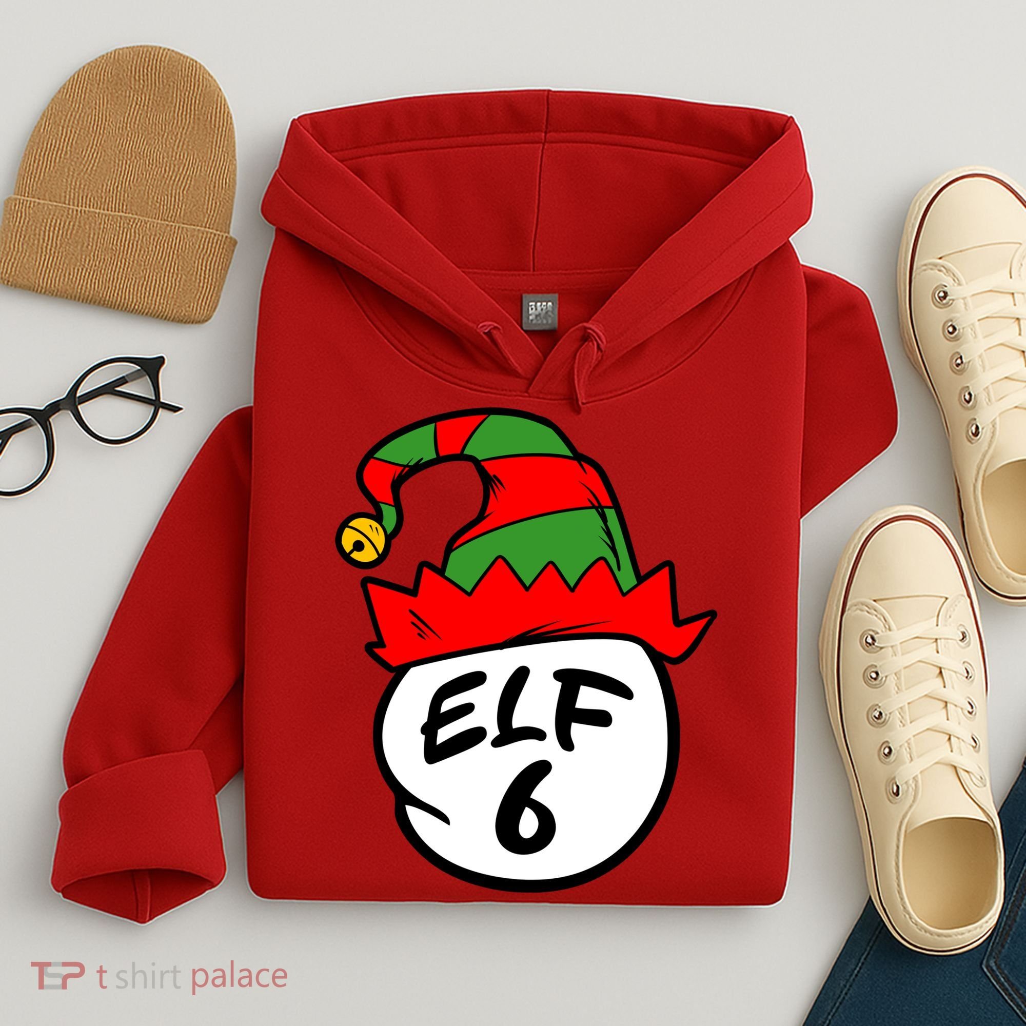 Matching Family Group Elf Hat 6 Hoodie