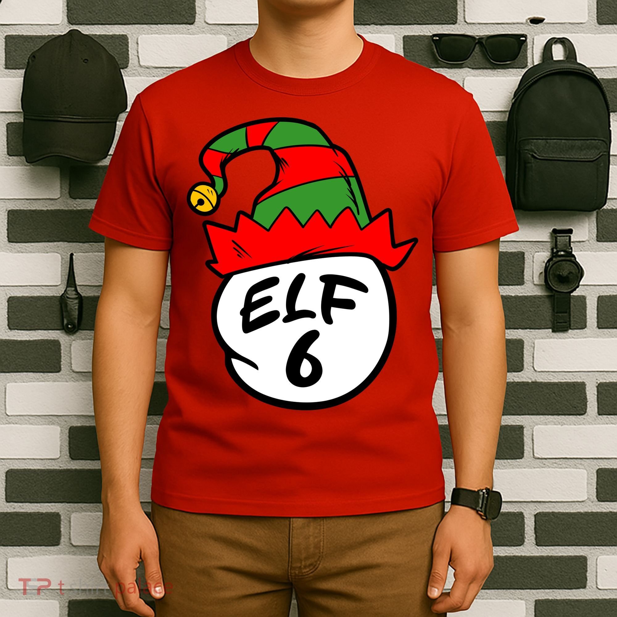Matching Family Group Elf Hat 6 T-Shirt