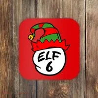 Matching Family Group Elf Hat 6 Coaster thumb 0