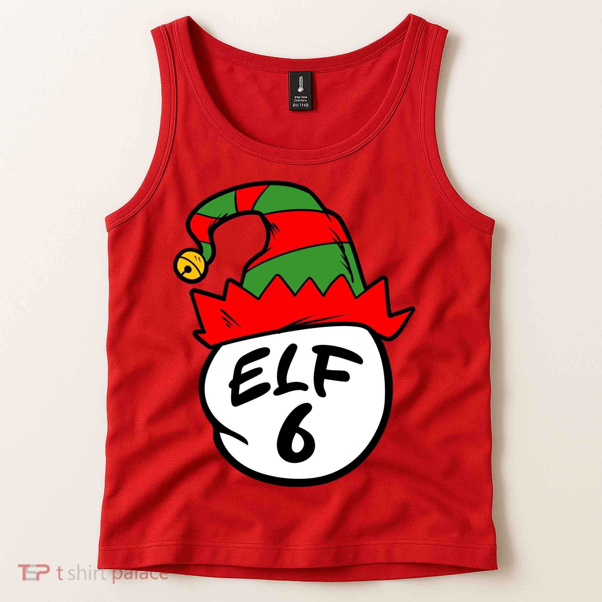 Matching Family Group Elf Hat 6 Tank Top