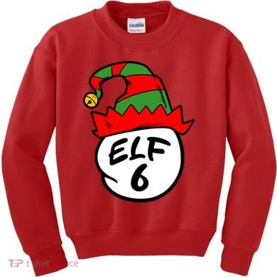 Matching Family Group Elf Hat 6 Kids Sweatshirt