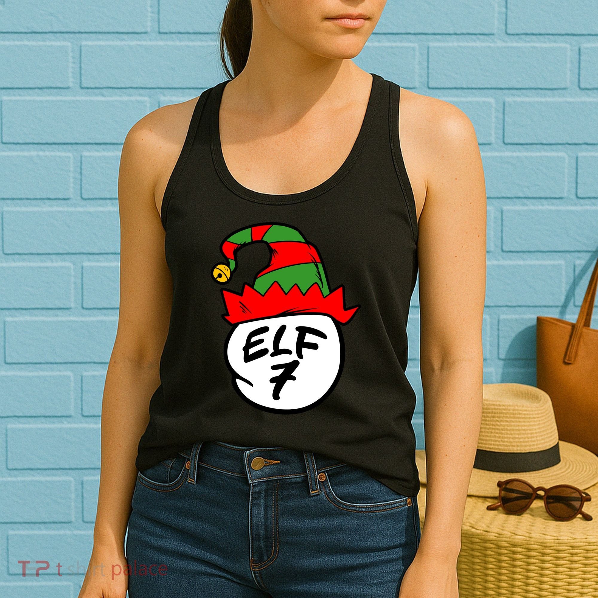 Matching Family Group Elf Hat 7 Women's Tank Top