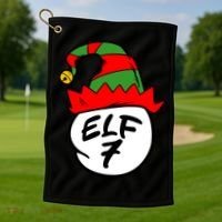 Matching Family Group Elf Hat 7 Golf Towel thumb 1