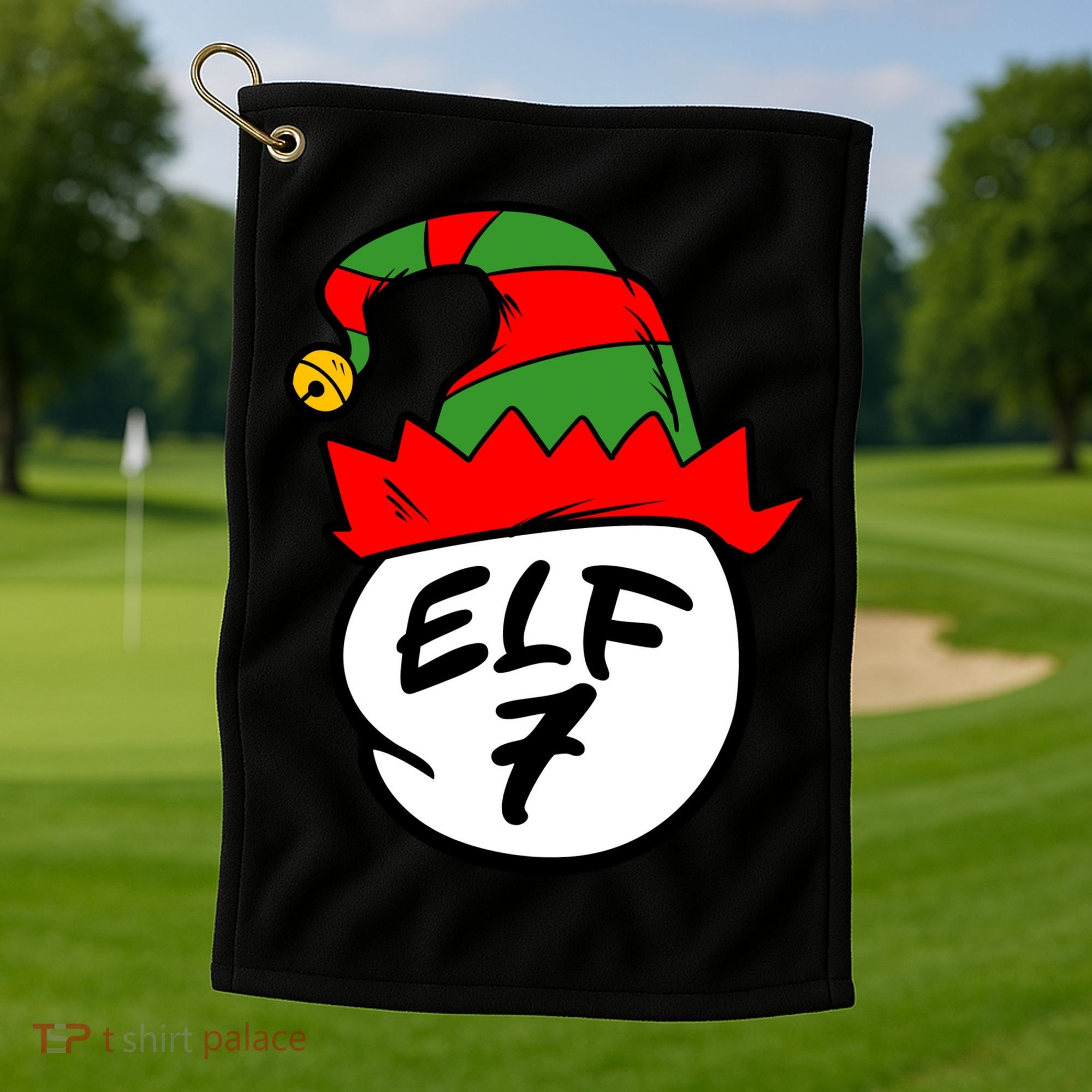 Matching Family Group Elf Hat 7 Golf Towel