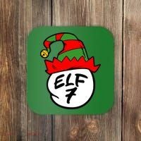 Matching Family Group Elf Hat 7 Coaster thumb 0