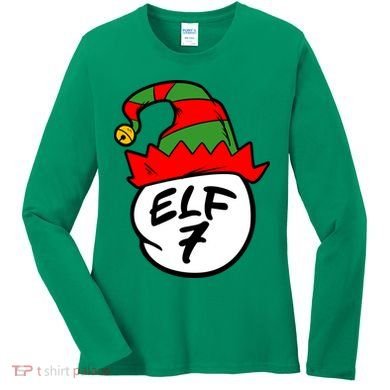 Matching Family Group Elf Hat 7 Women's Long Sleeve Shirt