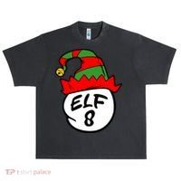 Matching Family Group Elf Hat 8 Urban Oversized Heavyweight T-Shirt thumb 0