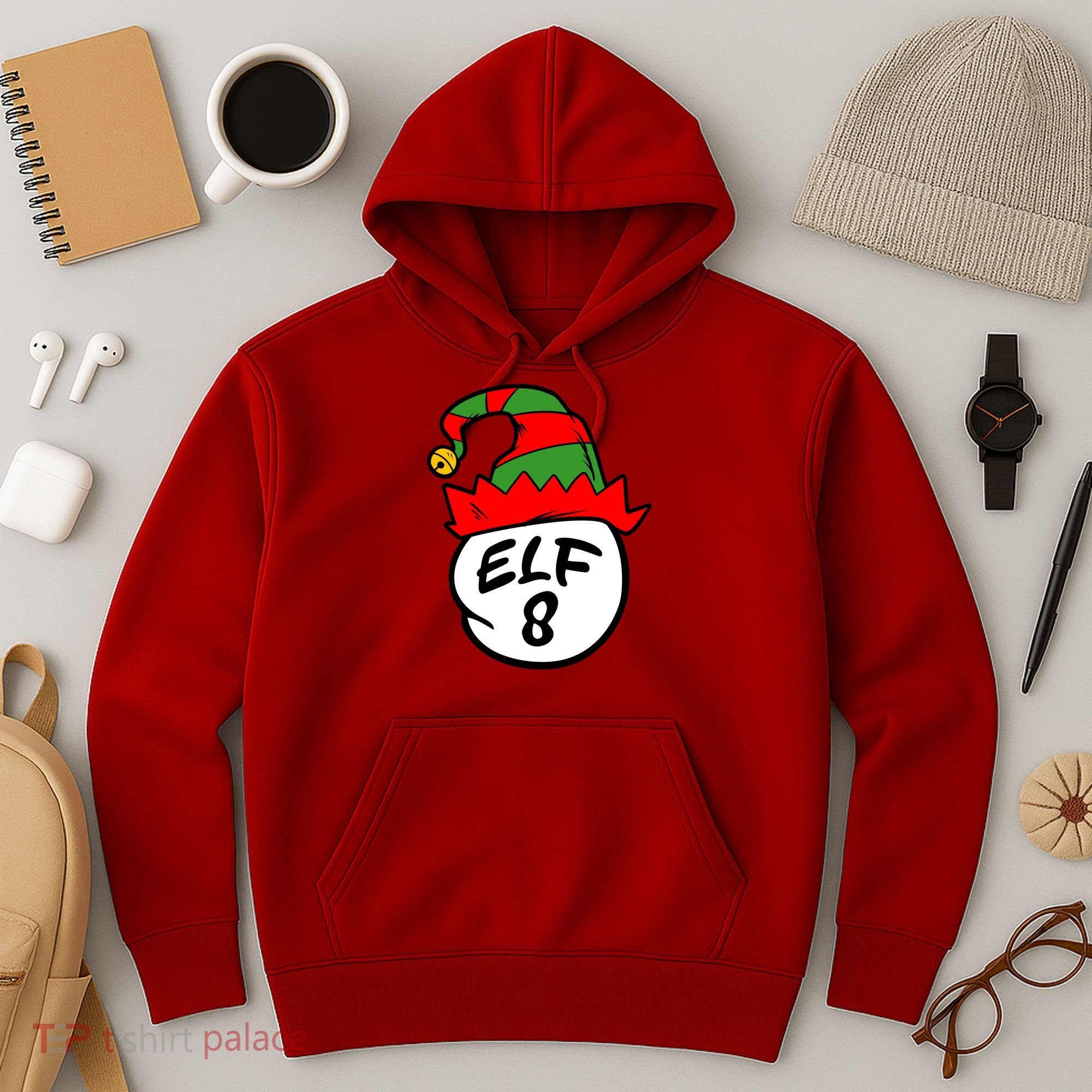 Matching Family Group Elf Hat 8 Hoodie