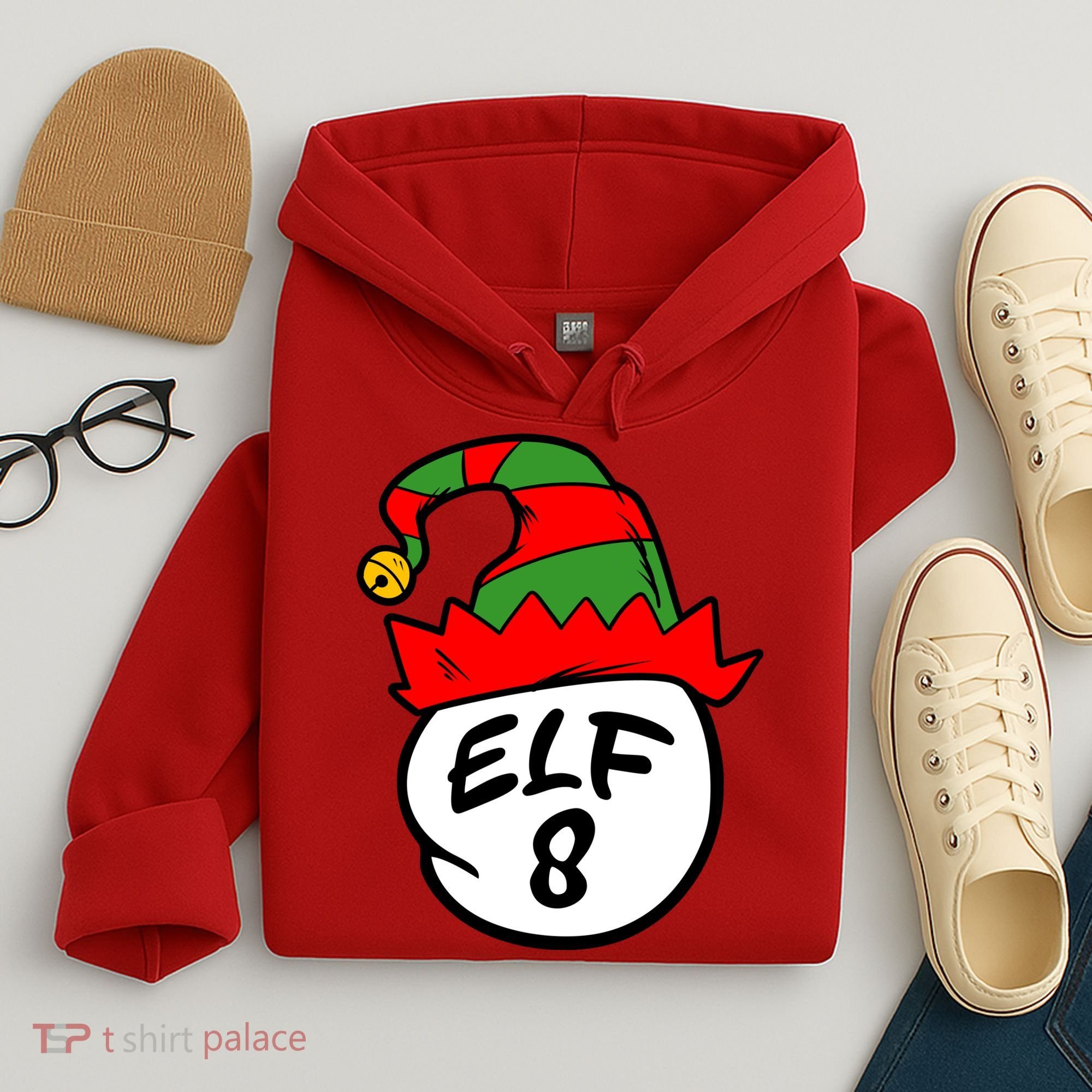Matching Family Group Elf Hat 8 Hoodie