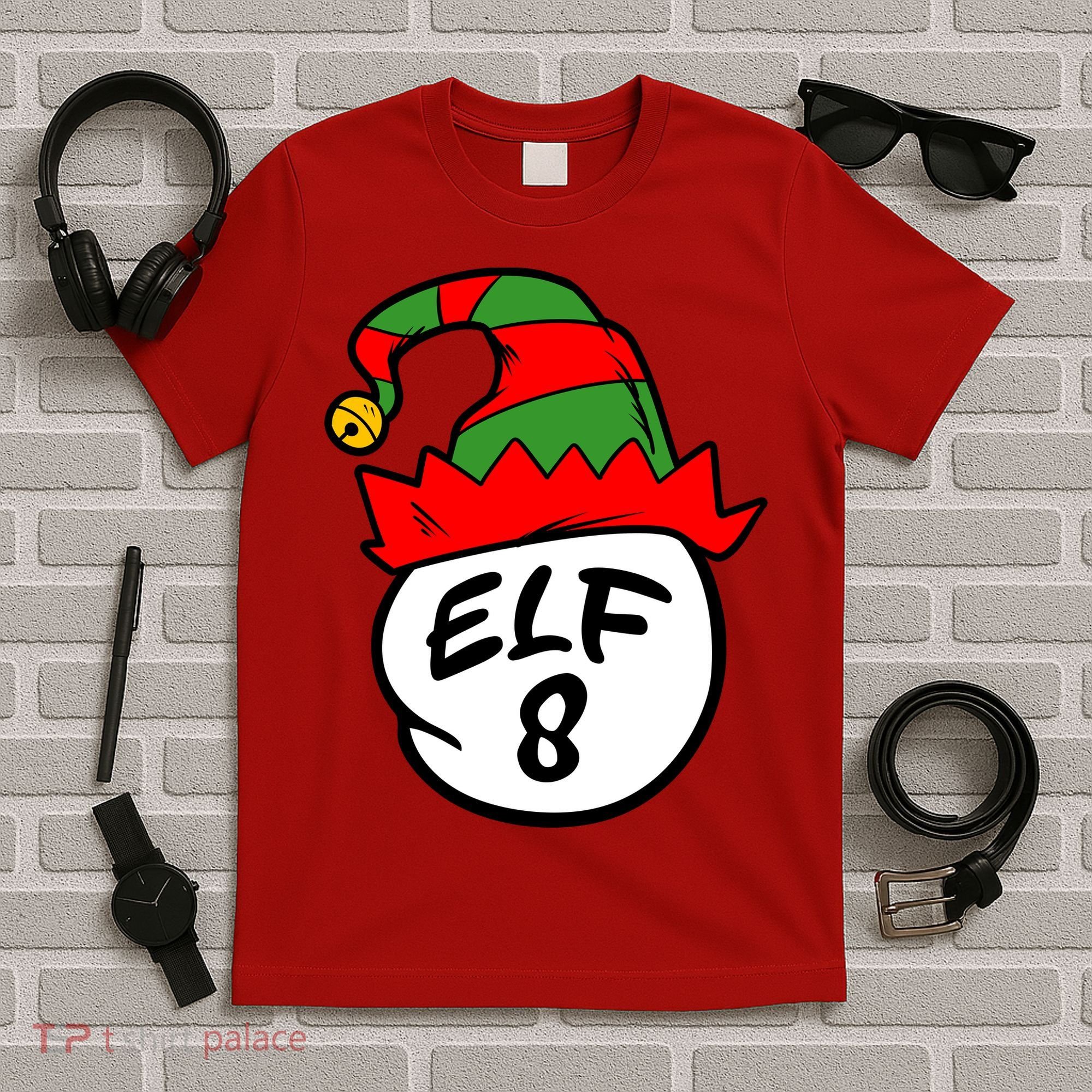 Matching Family Group Elf Hat 8 T-Shirt