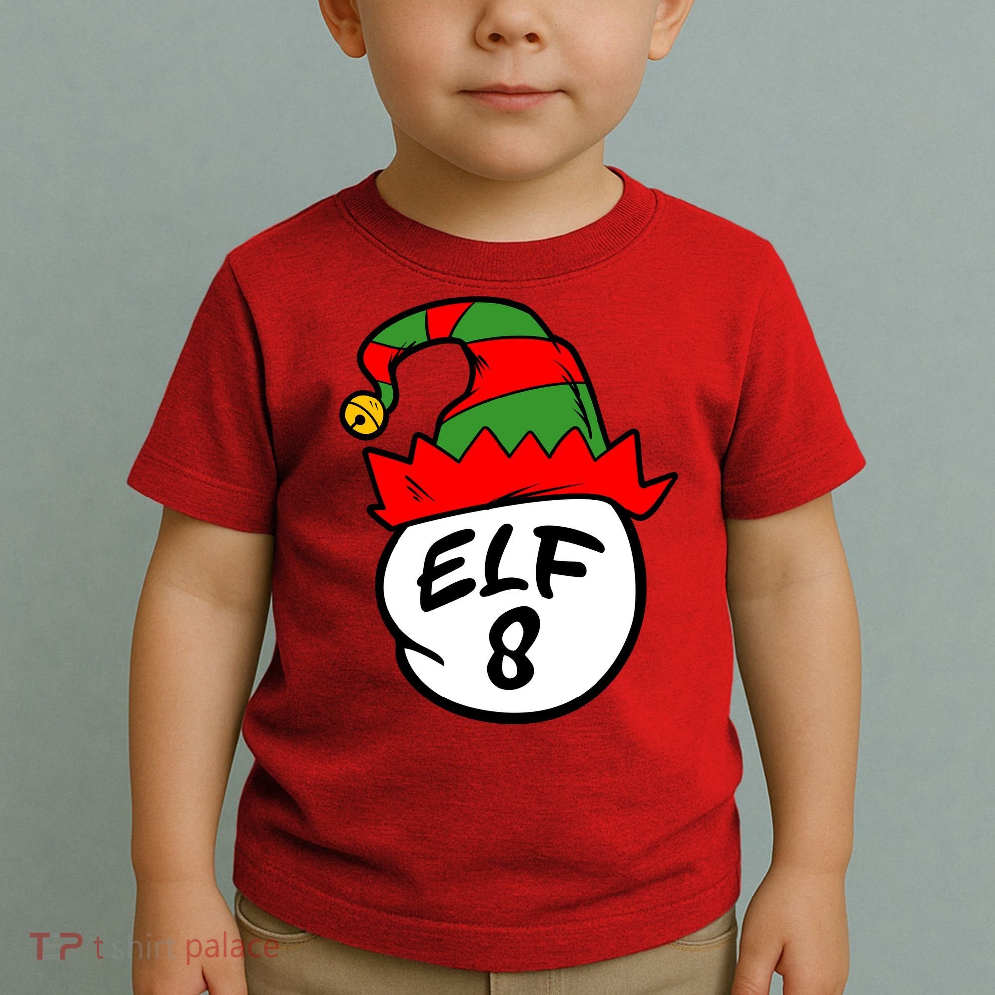 Matching Family Group Elf Hat 8 Toddler T-Shirt
