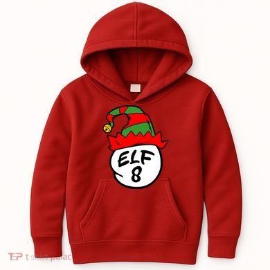 Matching Family Group Elf Hat 8 Kids Hoodie