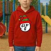 Matching Family Group Elf Hat 8 Kids Hoodie thumb 2