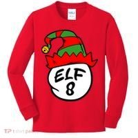 Matching Family Group Elf Hat 8 Kids Long Sleeve Shirt thumb 0
