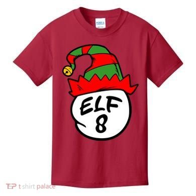 Matching Family Group Elf Hat 8 Kids T-Shirt