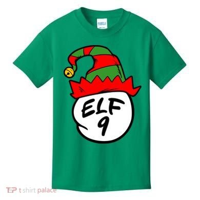Matching Family Group Elf Hat 9 Kids T-Shirt