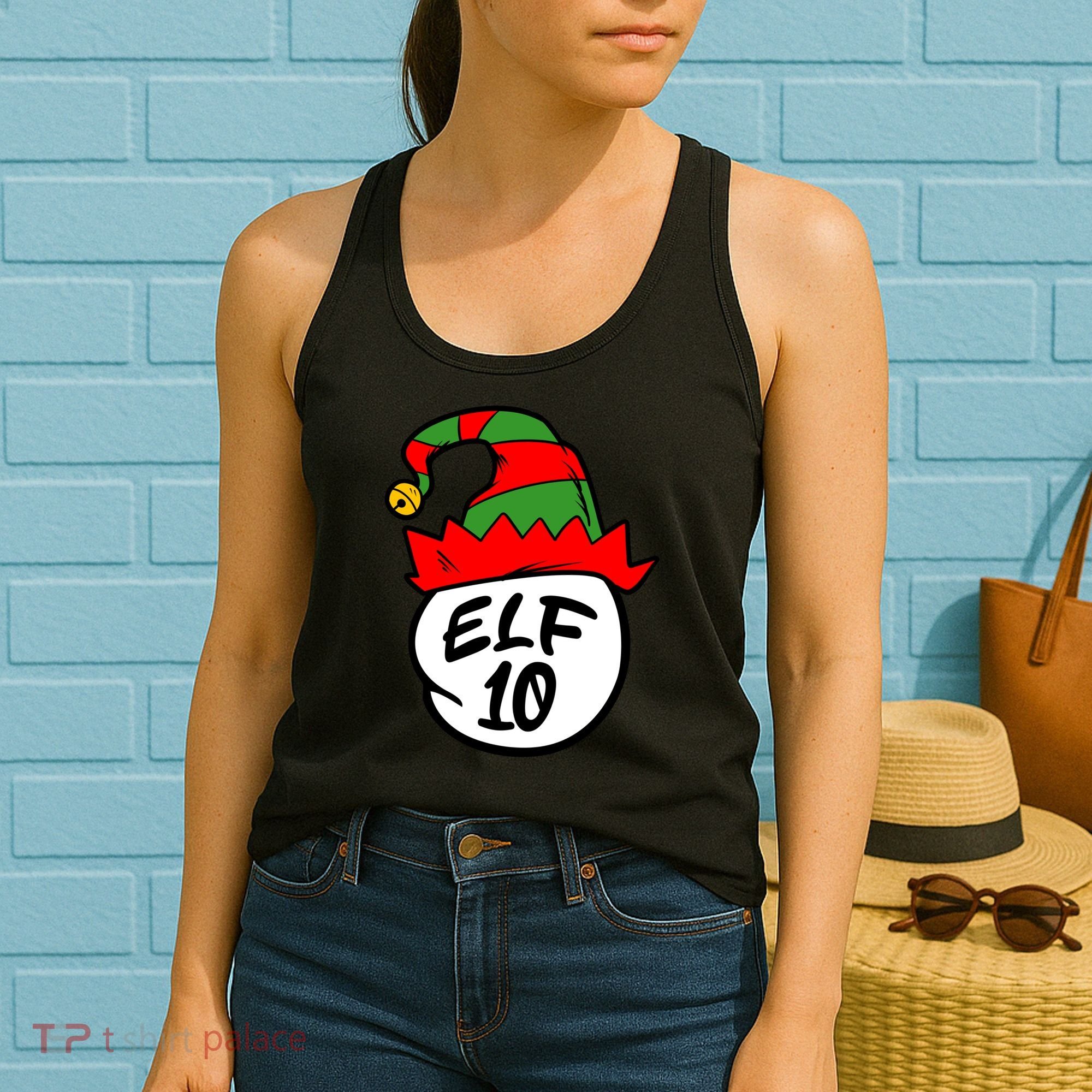 Matching Family Group Elf Hat 10 Women's Tank Top