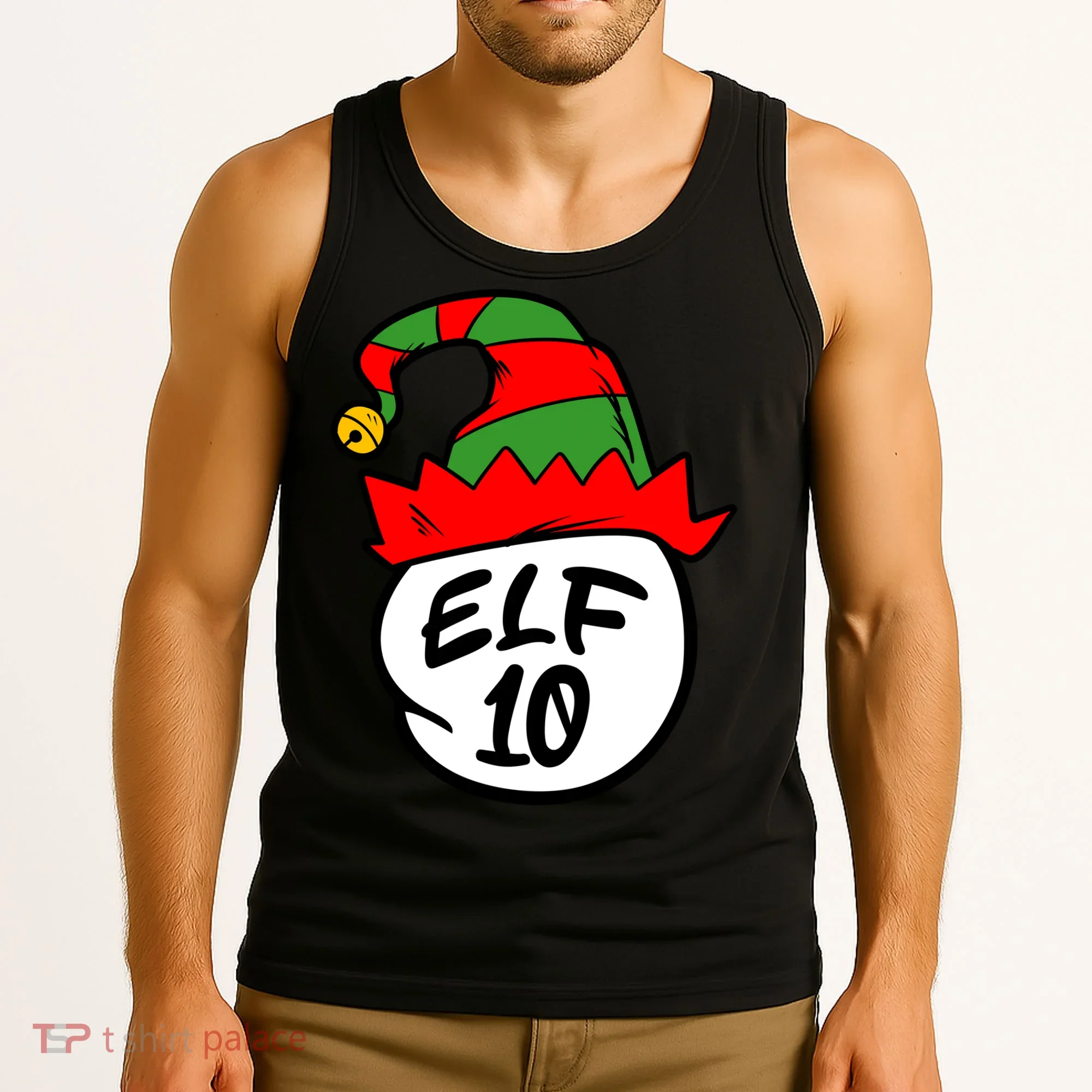 Matching Family Group Elf Hat 10 Tank Top