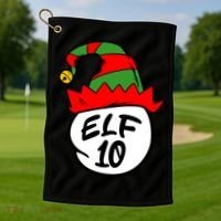 Matching Family Group Elf Hat 10 Golf Towel thumb 1