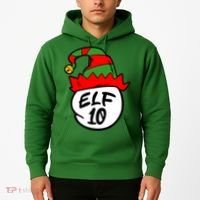 Matching Family Group Elf Hat 10 Hoodie thumb 2