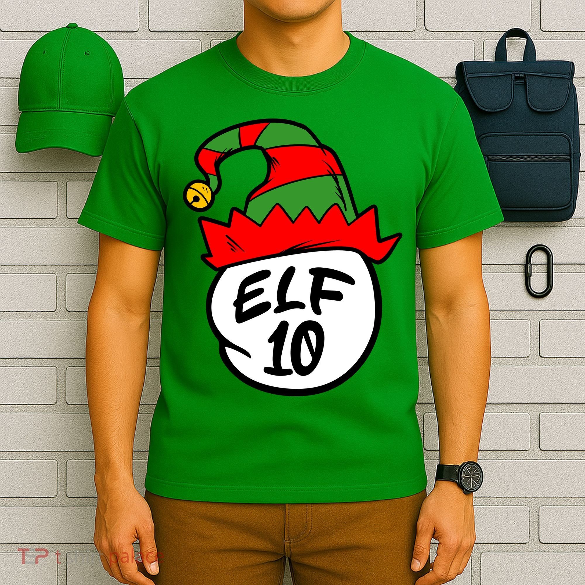 Matching Family Group Elf Hat 10 T-Shirt
