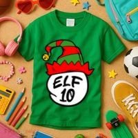 Matching Family Group Elf Hat 10 Kids T-Shirt thumb 3