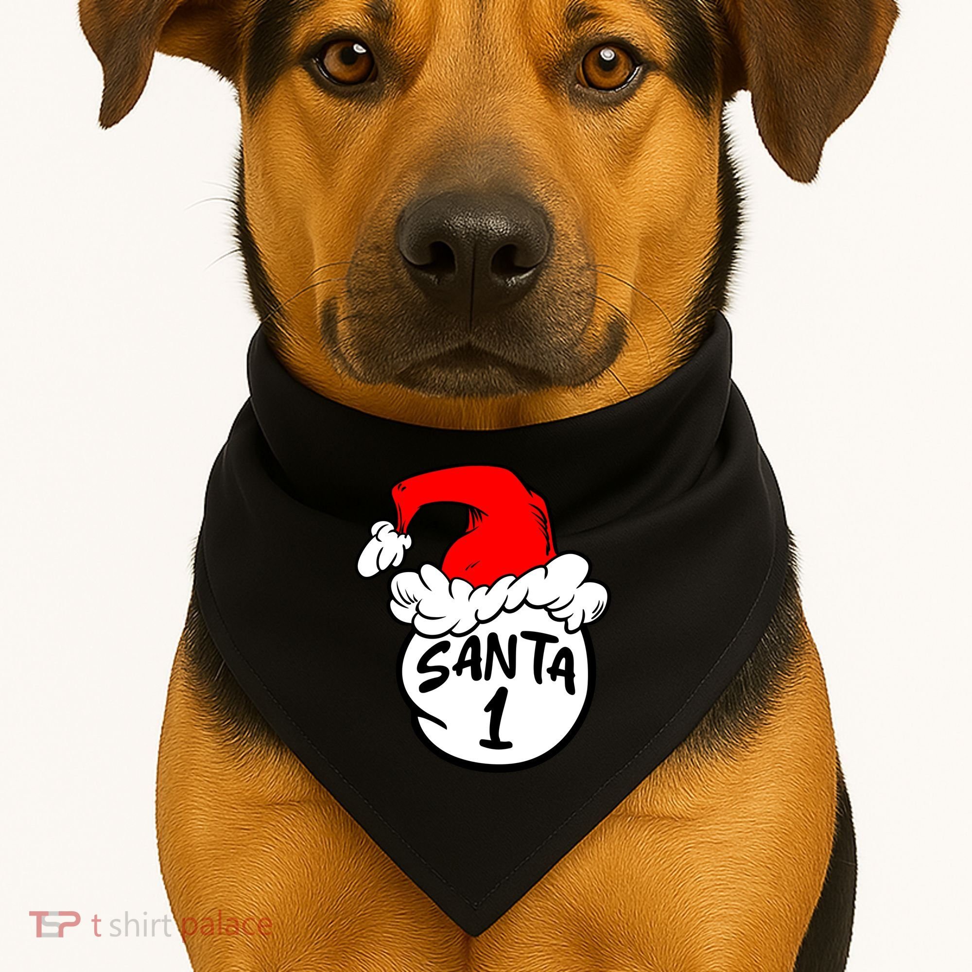 Matching Family Group Santa Hat 1 USA-Made Doggie Bandana