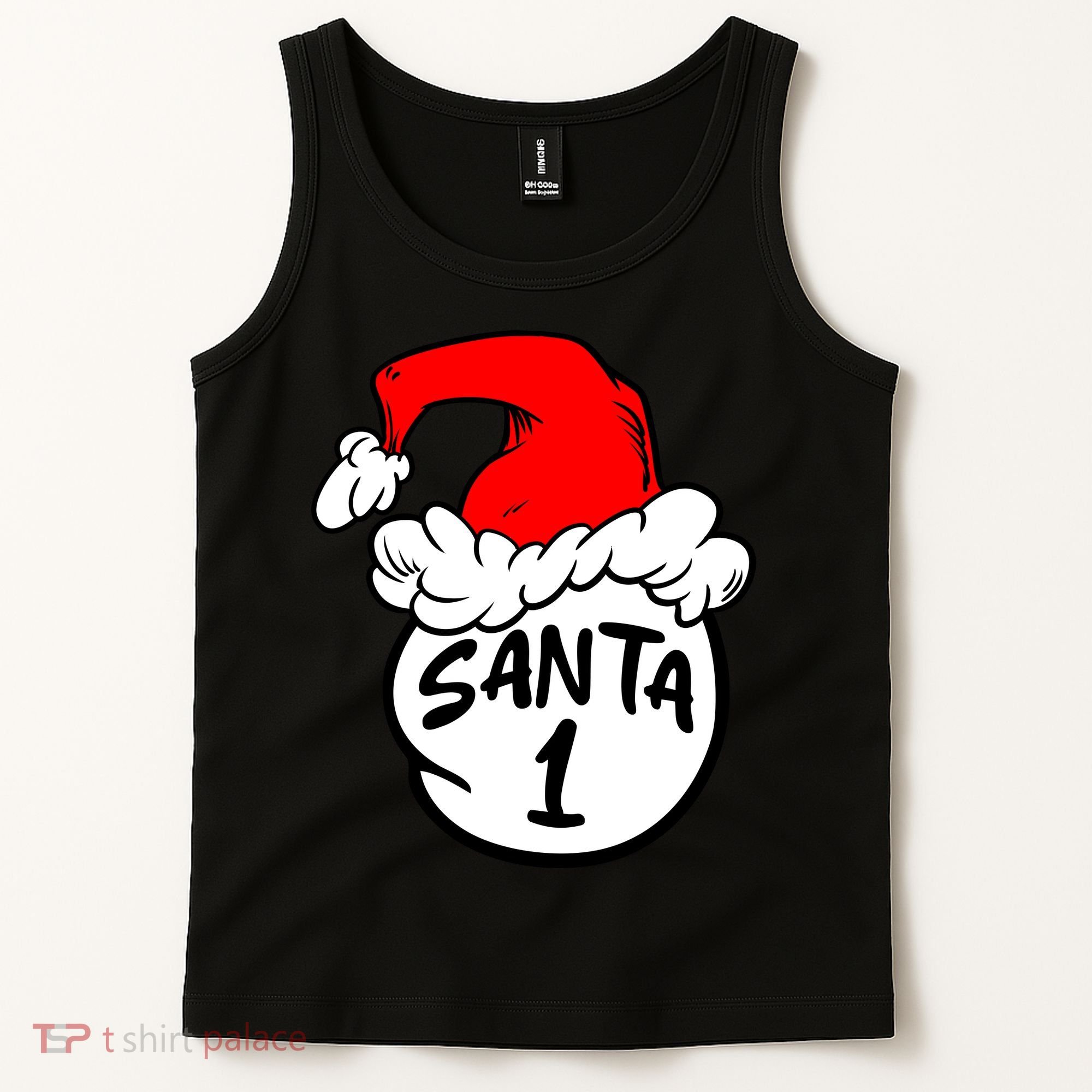 Matching Family Group Santa Hat 1 Tank Top