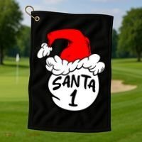 Matching Family Group Santa Hat 1 Golf Towel thumb 1