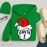 Matching Family Group Santa Hat 1 Hoodie thumb 4