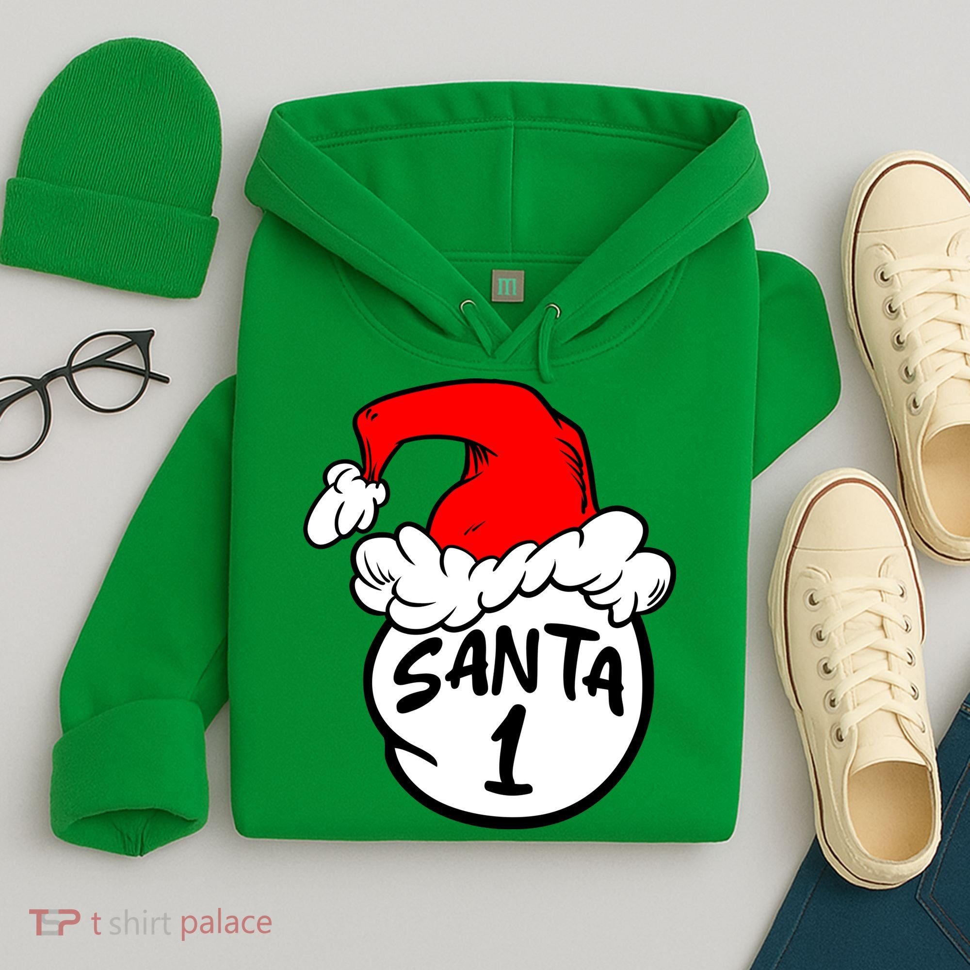 Matching Family Group Santa Hat 1 Hoodie