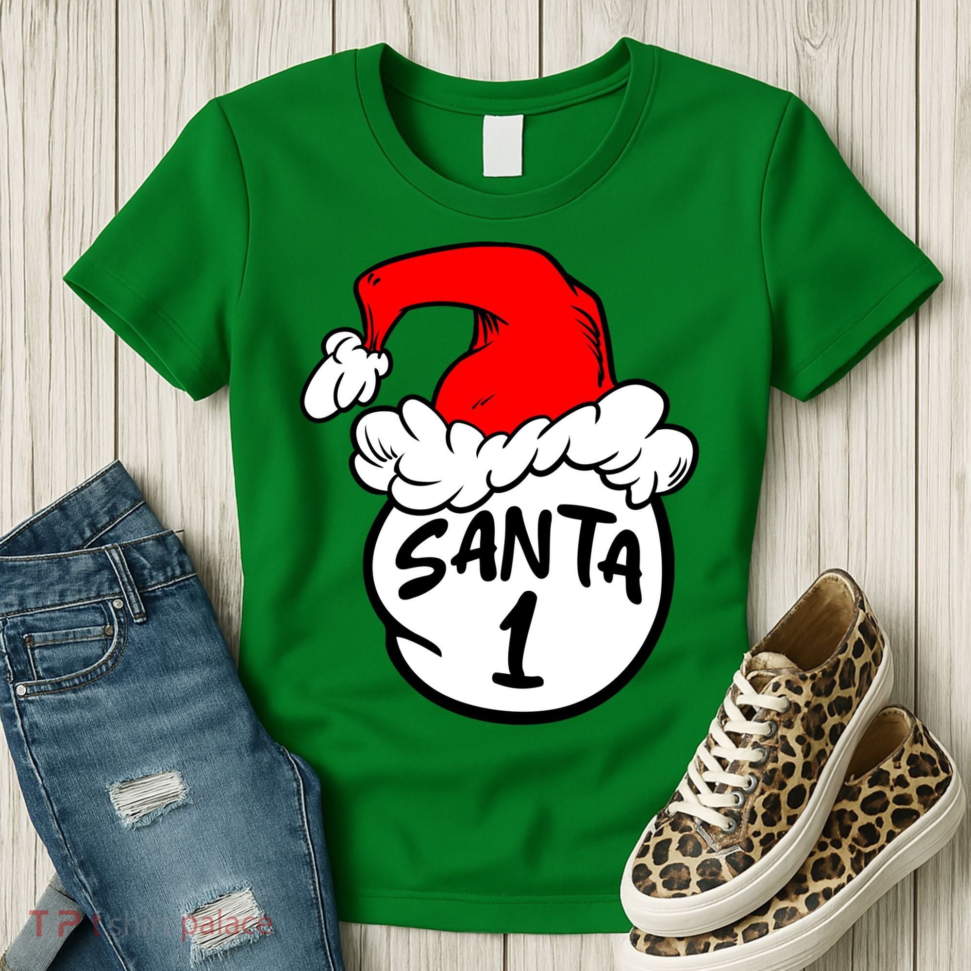 Matching Family Group Santa Hat 1 Women's T-Shirt