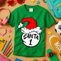 Matching Family Group Santa Hat 1 Kids T-Shirt thumb 3