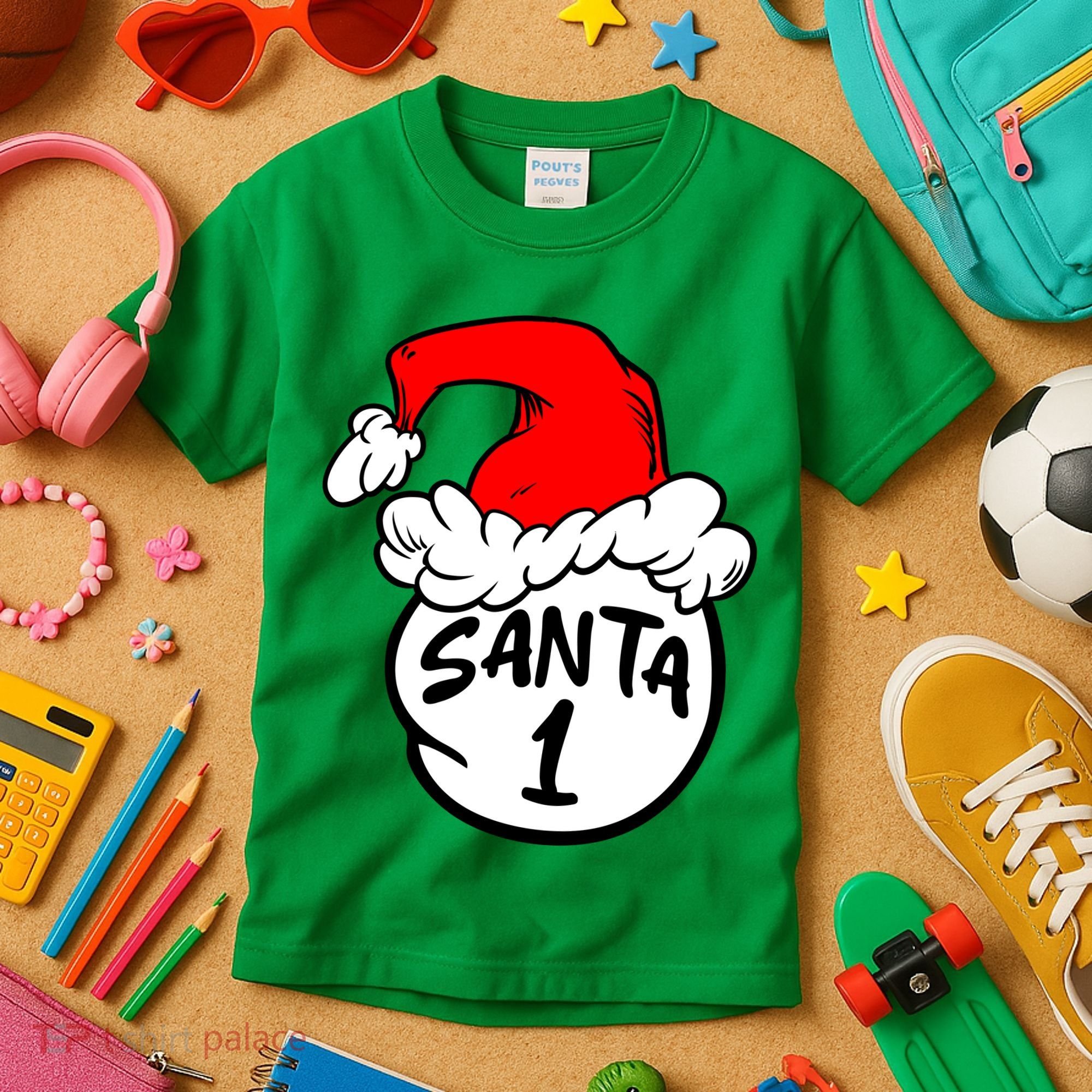 Matching Family Group Santa Hat 1 Kids T-Shirt