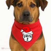 Matching Family Group Santa Hat 2 USA-Made Doggie Bandana thumb 1
