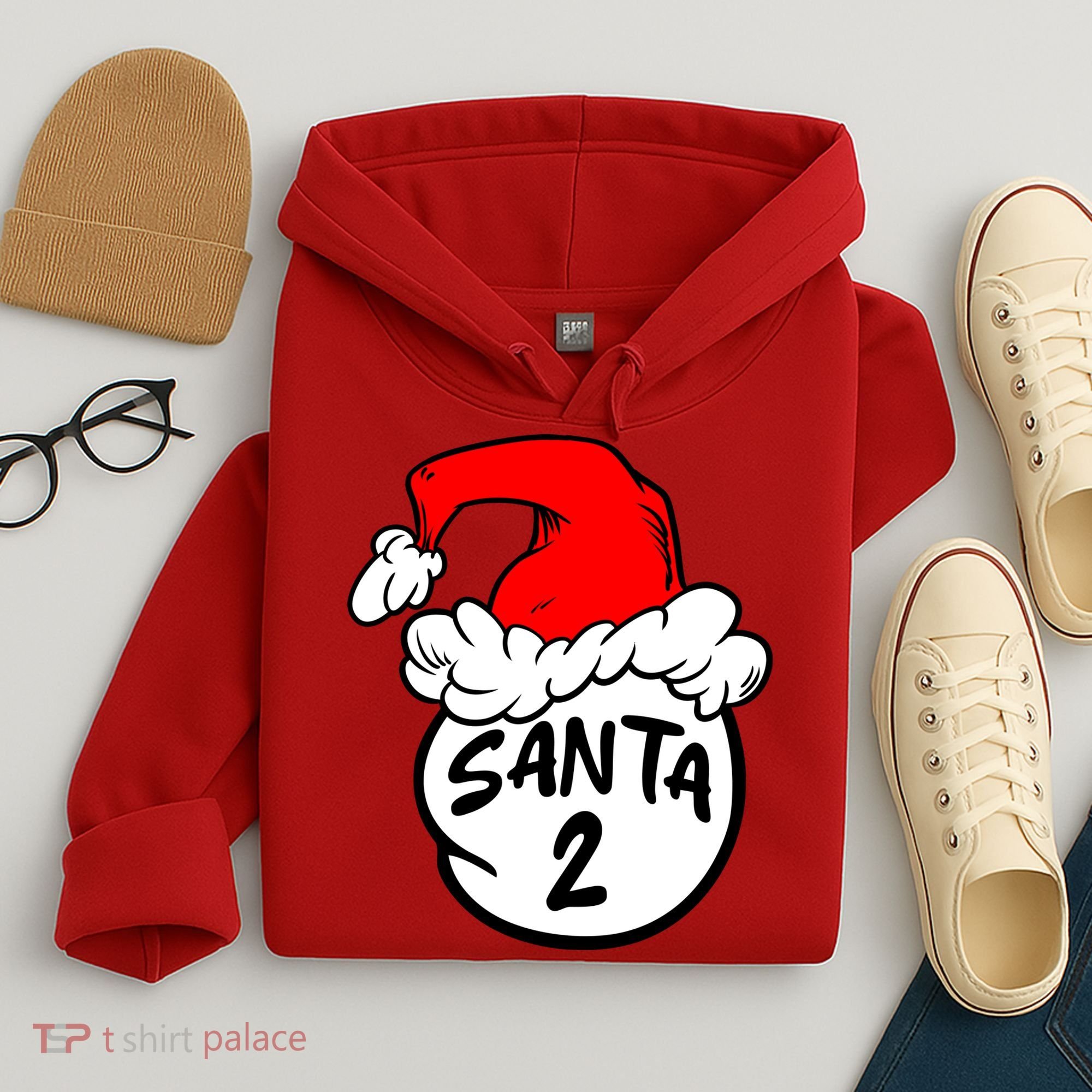 Matching Family Group Santa Hat 2 Hoodie
